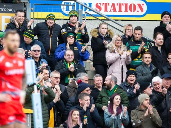 Smiles are back on faces at Franklin's Gardens (picture: Kirsty Edmonds)