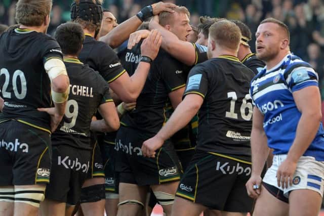 David Ribbans took the acclaim of his team-mates after scoring a crucial late try against Bath last Saturday