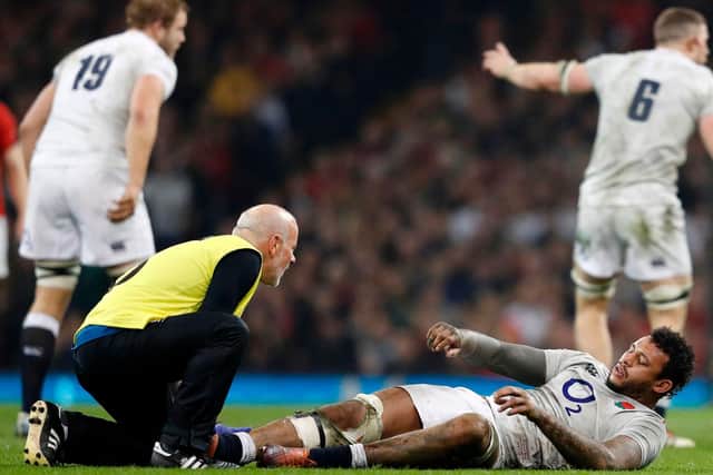 Courtney Lawes suffered a calf strain during England's defeat to Wales