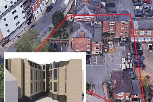 A site off Castilian Street could be demolished to make way for 95 flats.