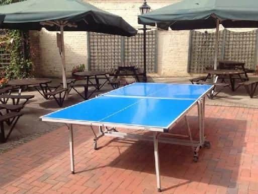 The Abington boasts a ping pong table in its courtyard style garden in Wellingborough Road