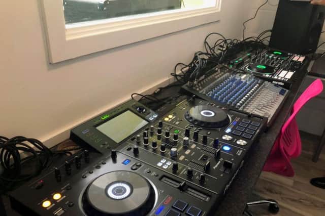 The mixing decks allow the children to edit their own songs.
