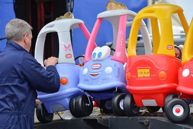 This weekend marks the release of the 2019number plate for UK vehicles - so all of the pint-sized convertibles came with a '19' reg plate.