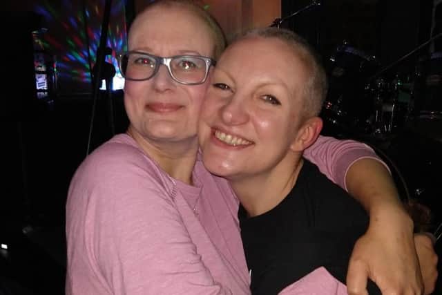 Sara Whatley and Katie O'Neill pictured at the Garibaldi on Friday evening.