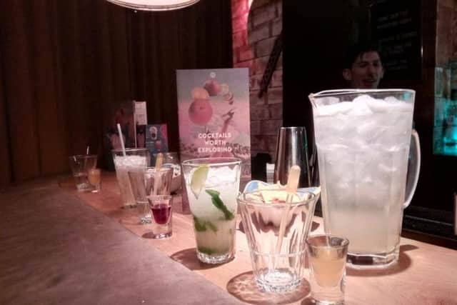 Under starter's orders ahead of the cocktail masterclass speed challenge