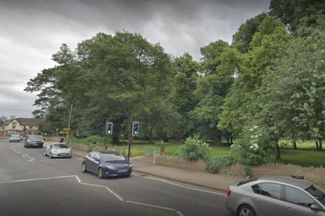 Thornton Park, Kingsthorpe near the Cock Hotel junction, where the incident took place.