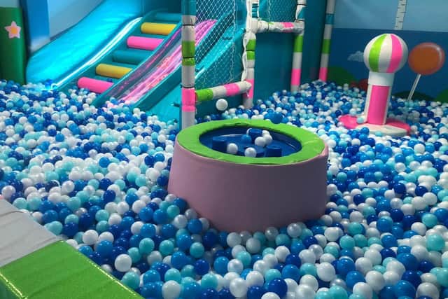 The new sensory playroom is full of nautical-themed fun and giant interactive toys.