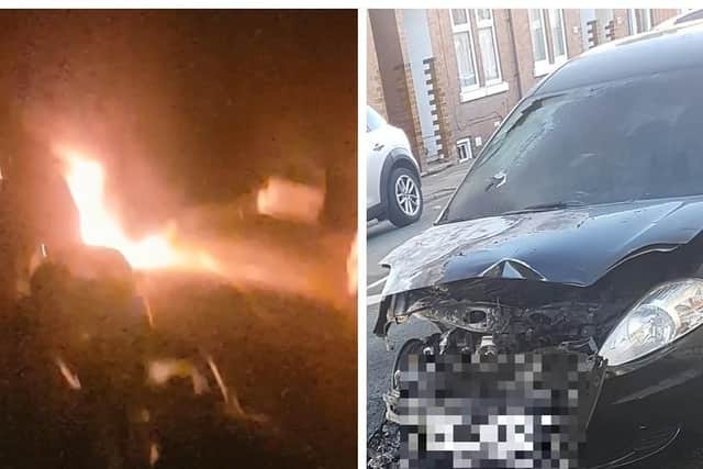 The fire last night torched two cars on Stanhope Road.