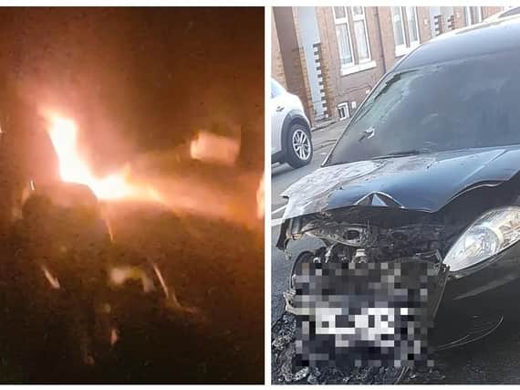 The fire last night torched two cars on Stanhope Road.