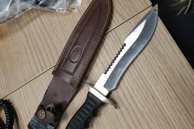 This knife was seized from a 17-year-old in Northampton on Tuesday this week.