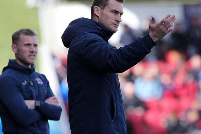 Matt Taylor was highly critical of his side's display during their defeat to the Cobblers on Saturday. Picture: Sharon Lucey