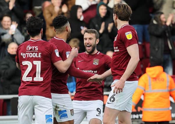The Cobblers were 2-1 winners over Exeter City last weekend