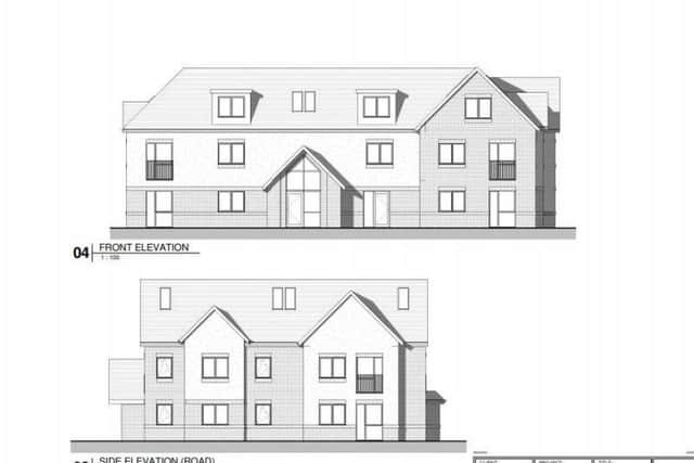 An artist's impression of the new flats