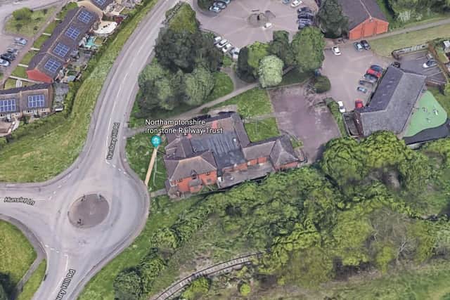 The Ironstone pub from above