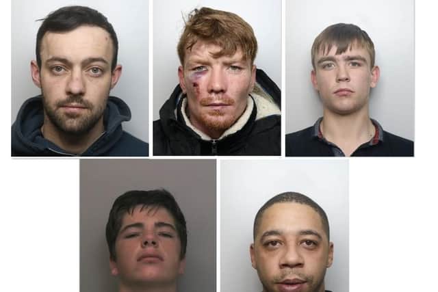 Clockwise from top left: Derry Crowshaw, Patrick John Cawley, Miles Luke Connors, Shekoduka Katampe, Miles Connor.