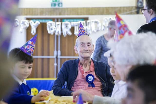 Tony was really happy to be celebrating his birthday with the children today. Pictures Kirsty Edmonds,