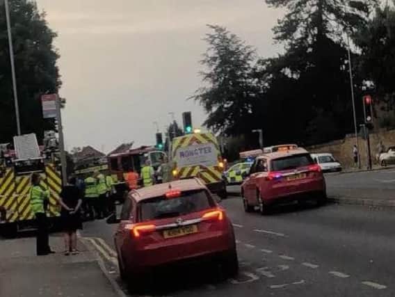 Emergency services attended the incident in Kingsthorpe on July 9 2018, bringing traffic in the area to a halt.