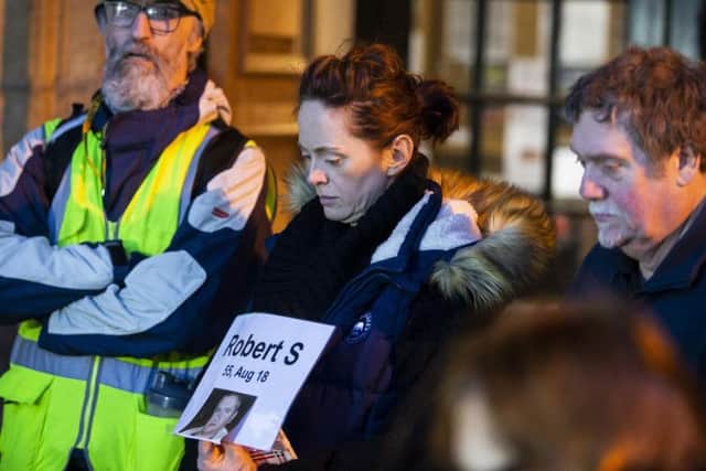 Mourners gathered at a candlelit vigil in Northampton this to mark the passing of homeless people in the town.