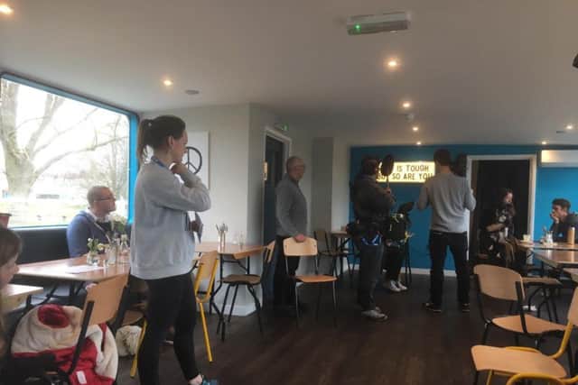 Film Crews from the One Show were on hand to film on Northampton cafe The Ark.