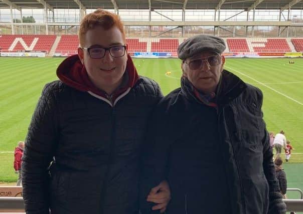 Frank Grande pictured with his grandson Ethan at the PTS Academy Stadium