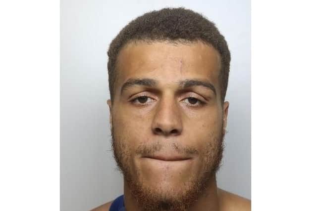 Perry Bentley flashed a thumbs up at the stabbing victim as he arrived in court.