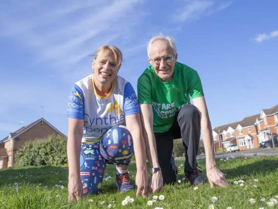 Lisa Whelan and Trevor Hardwell are gearing up to take on the London Marathon on April 28 together and will be cheering each other on until they cross the finish line.