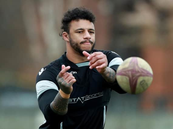 Courtney Lawes pictured in training on Wednesday