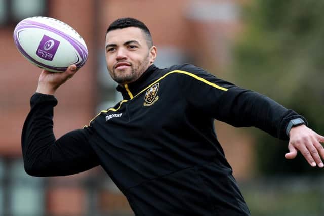 Luther Burrell was all smiles during Saints training