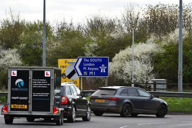 Traffic is still being delayed on the M1 Southbound, between junctions 14 and 15.