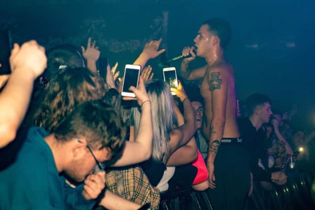 slowthai gets up close to the crowd. Picture: David Jackson