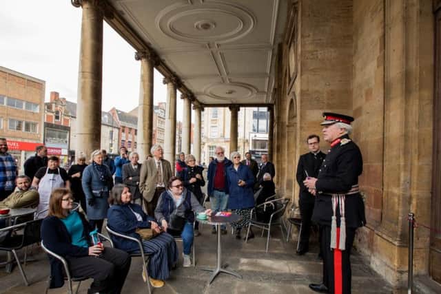 Lord Lieutenant David Laing opens the doors of the new Good Loaf All Saints.