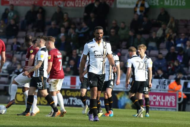 Port Vale's Leon Legge trudges off after being sent-off (Pictures: Pete Norton)