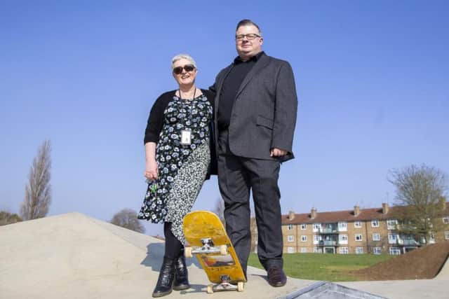 The skate park at Kings Heath Park was officially opened by county councillor Gareth Eales for Dallington and Spencer.