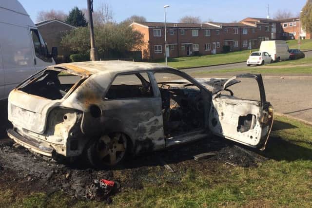 An Audi A3 was destroyed in a fire in Hawksmoor Way last night.