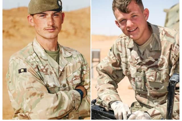 Privates Jack Barrett (left) and Harry Dennis