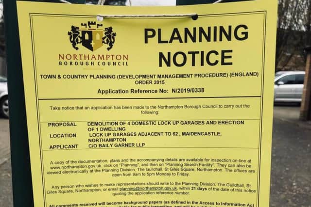 Northampton Partnership Homes wants to build six homes in Maidencastle, Blackthorn, by demolishing a series garages.