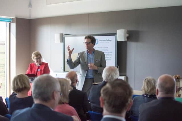 The centre was opened last Thursday by food critic, William Sitwell, pictured giving a talk.