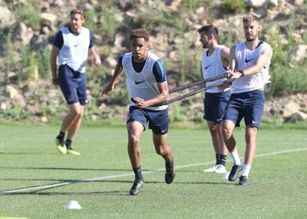 Jay Williams is put through his paces during last pre-season when Cobblers also headed to Spain. Picture: Pete Norton/Getty Images