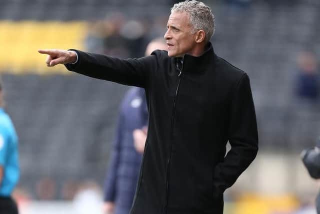 Keith Curle at Meadow Lane. Picture: Pete Norton