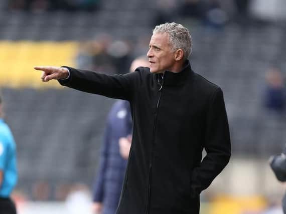 Keith Curle at Meadow Lane. Picture: Pete Norton