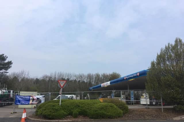 The petrol station is closed until May