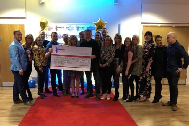 John Helm (Cynthia Spencer Hospice), Andrzej and Jo Mialkowski (Step by Step) and some of the Strictly 2018 contestants