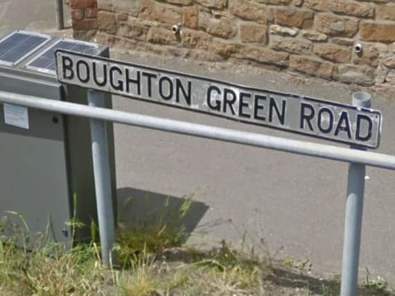 A nine-year-old pedestrian was hit by a car on Boughton Green Road on Monday.
