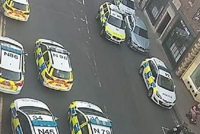 The scene in Bridge Street after the attack in August last year.