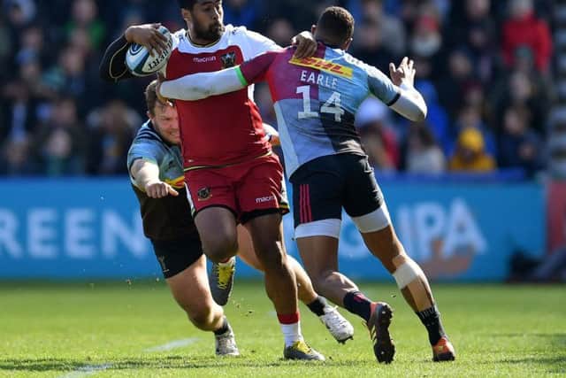 Ahsee Tuala scored Saints' first try of the match