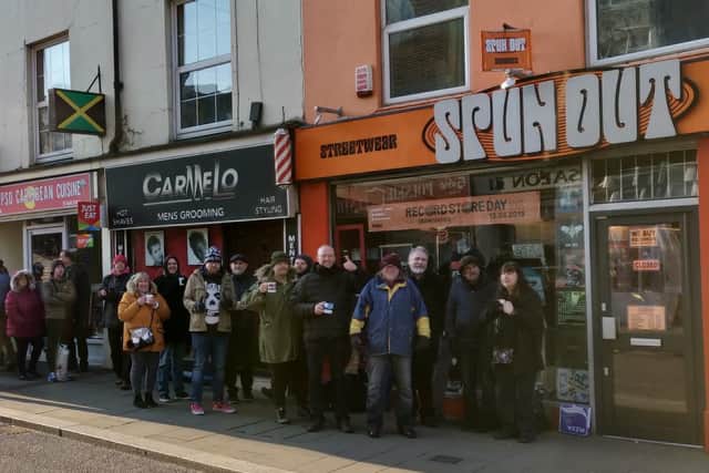 Queues of over 100 collectors were read outside Spun Out for Record Store day on Saturday.