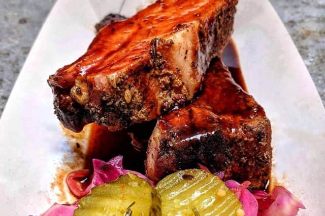 Pictured: St Louis style ribs and smoked brisket from Little Urban BBQ who will be there on launch night.