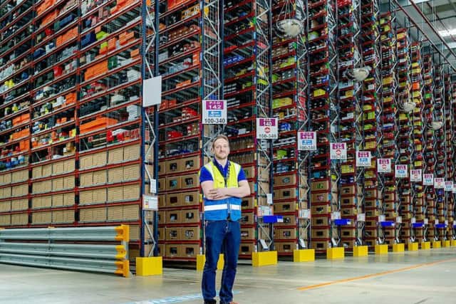 Gareth Davies, new site leader at Amazon in Daventry.
PHOTOGRAPH BY RICHARD GRANGE / UNP (United National Photographers).