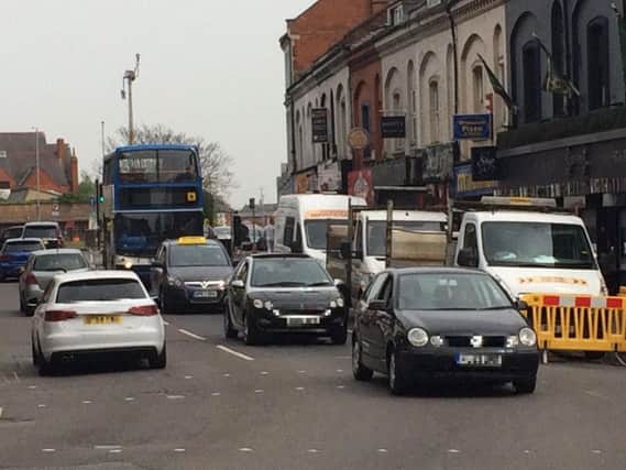 A set of temporary traffic lights has been causing congestion in Northampton town centre.
