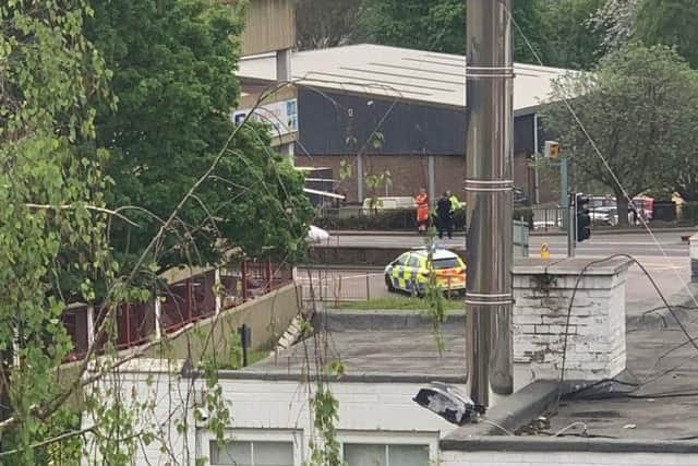 Emergency services have been called to the scene near Mayorhold car park.